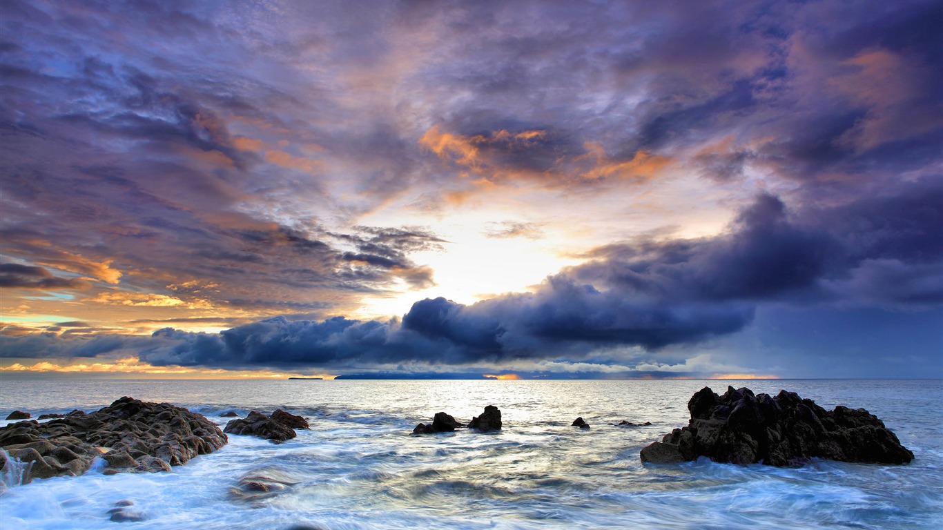 超大海滨海岸风光 壁纸(二)1 - 1366x768