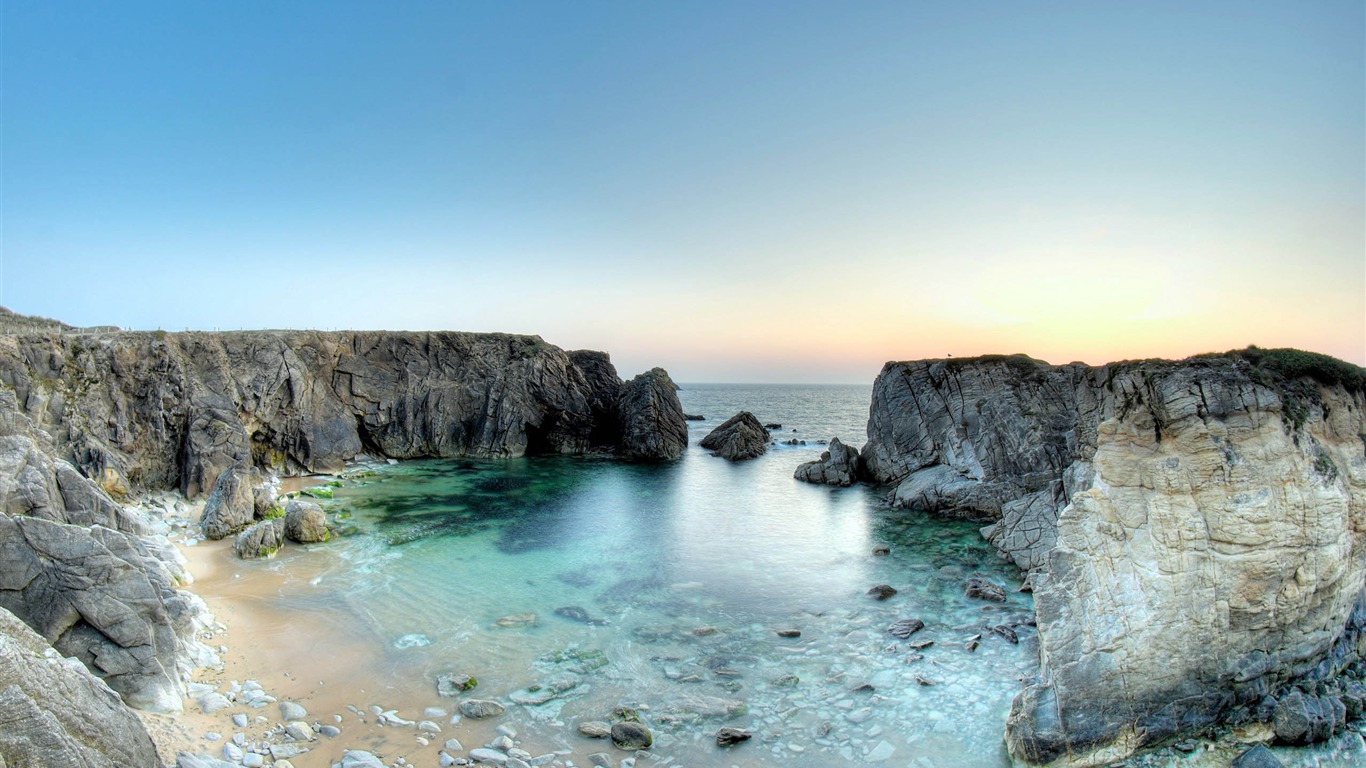 Grand papier peint des paysages côtiers du littoral (2) #5 - 1366x768