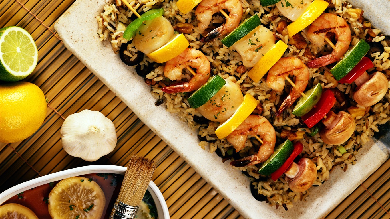 Gourmet večeře tapety (3) #8 - 1366x768