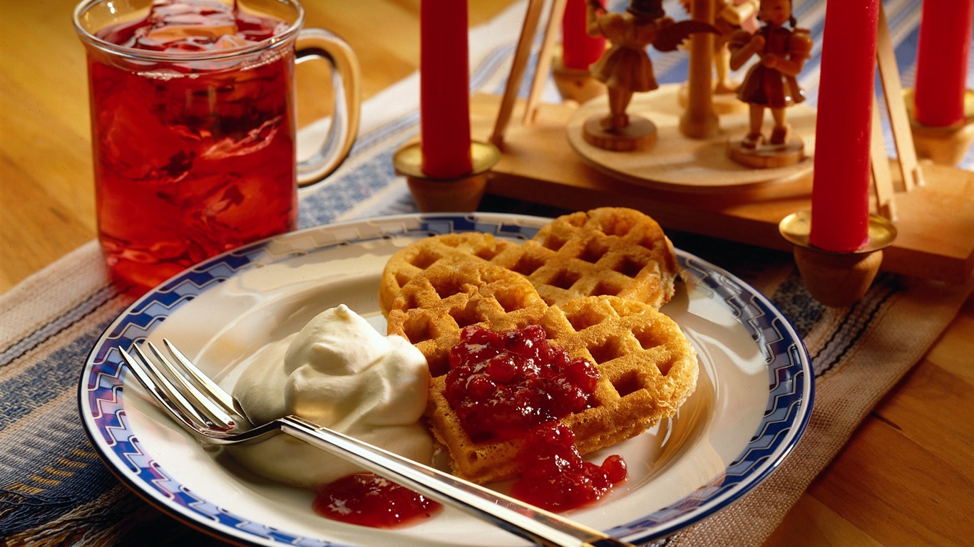 Gourmet večeře tapety (3) #11 - 1366x768