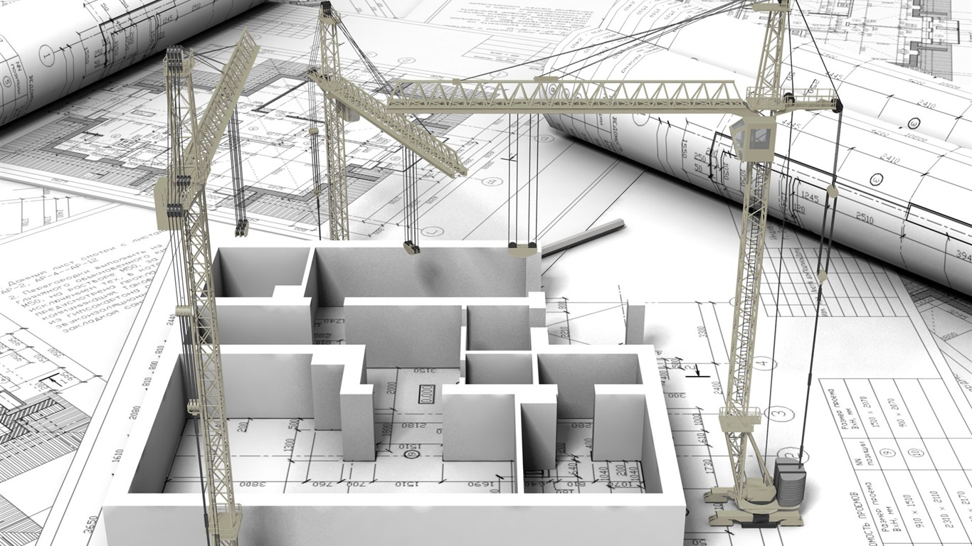 Fond d'écran 3D de conception architecturale (2) #12 - 1366x768