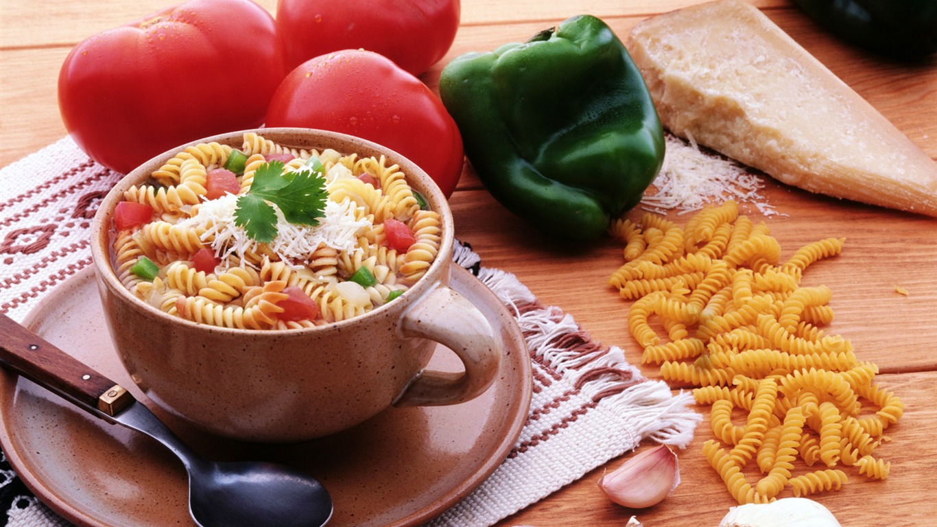 Gourmet večeře tapety (7) #1 - 1366x768