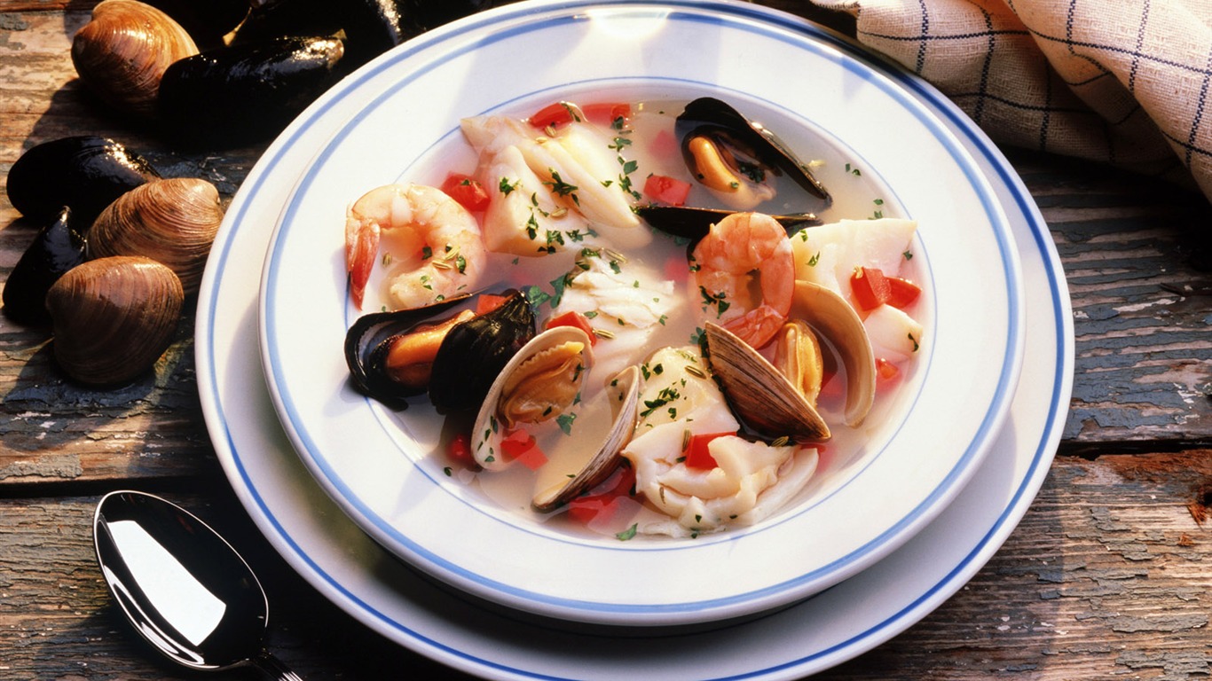 Gourmet dinner wallpaper (7) #12 - 1366x768