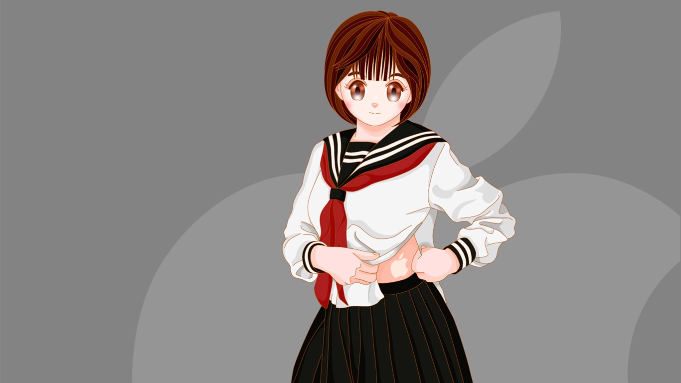 MAC女孩 壁紙(一) #1 - 1366x768