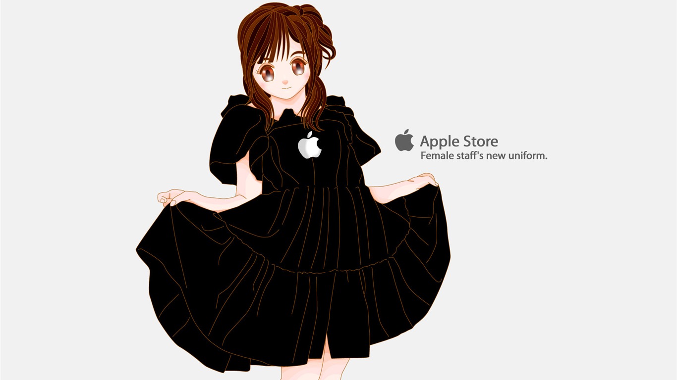 MAC女孩 壁紙(一) #14 - 1366x768