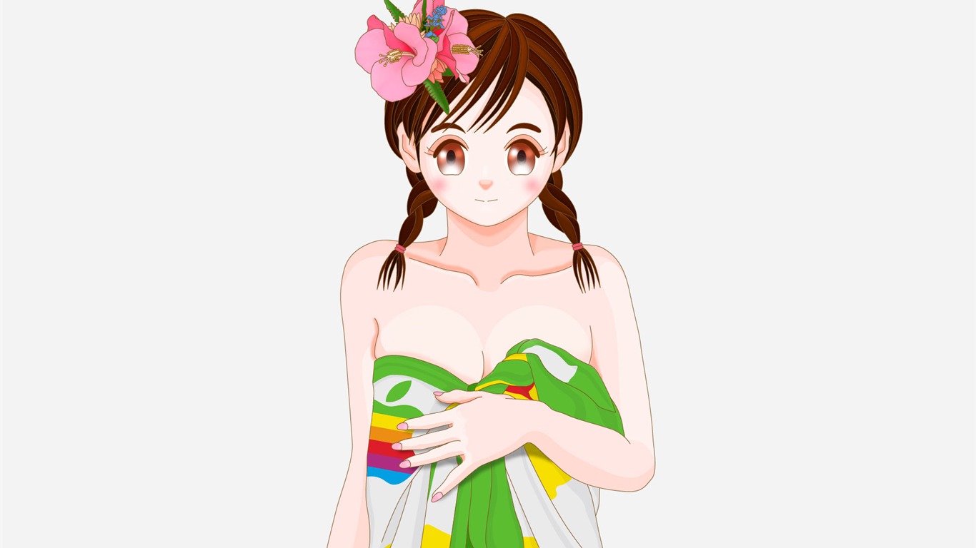 MAC女孩 壁紙(一) #18 - 1366x768