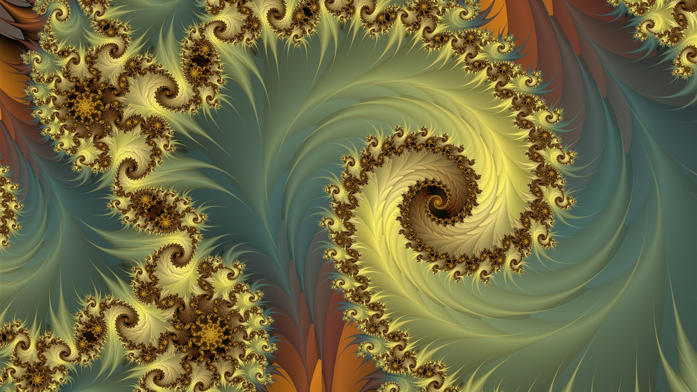 超大炫彩花紋 壁紙(一) #6 - 1366x768