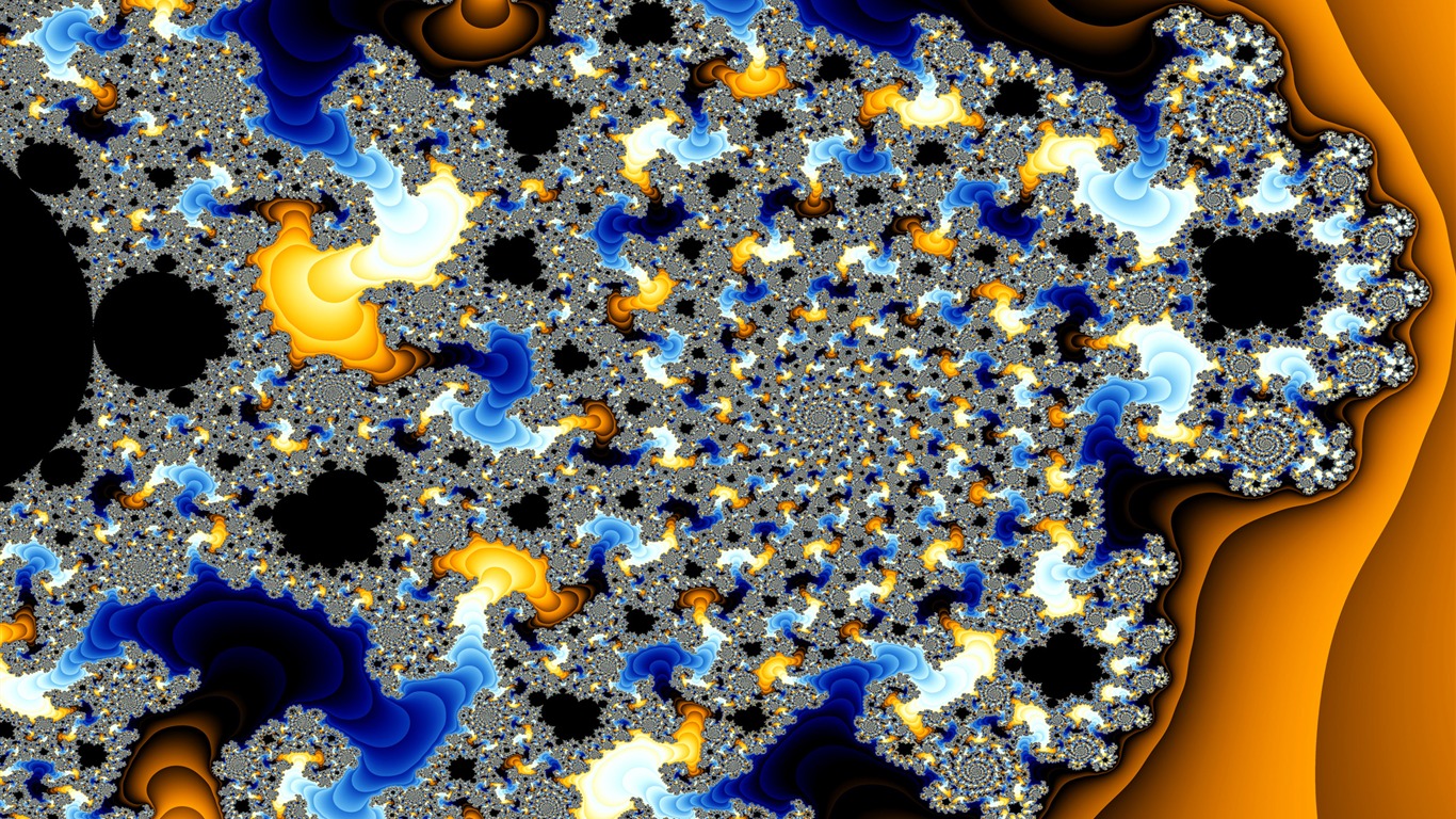 超大炫彩花紋 壁紙(一) #8 - 1366x768