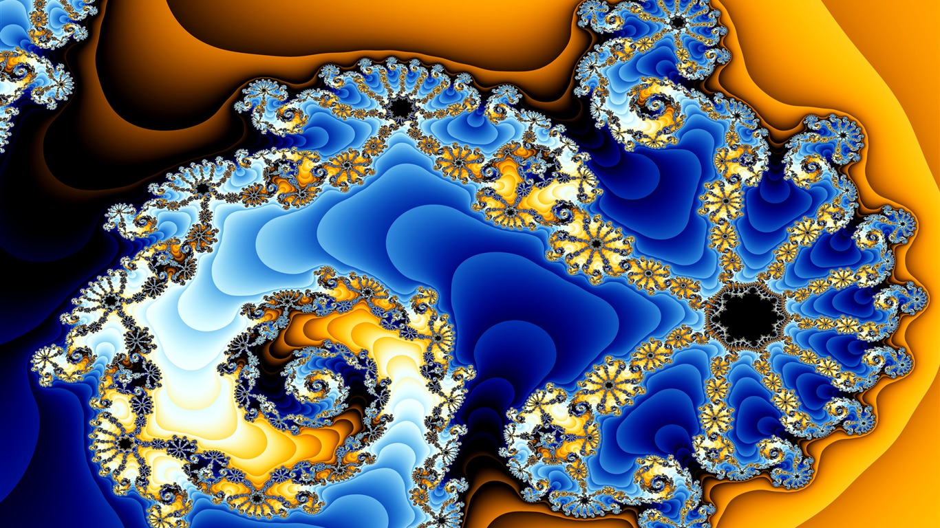 超大炫彩花紋 壁紙(一) #13 - 1366x768