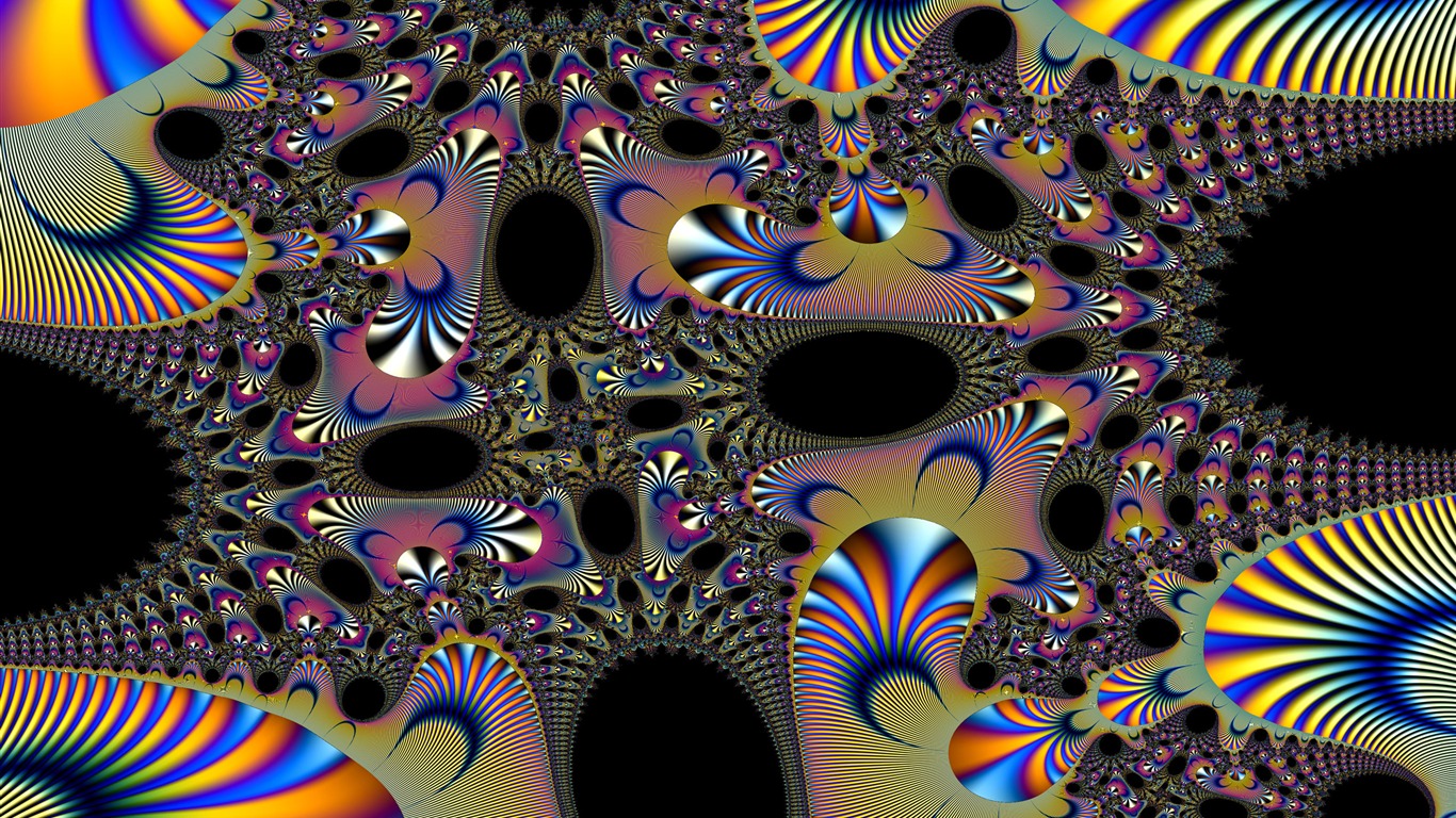 Super Bright Muster Tapete (2) #5 - 1366x768