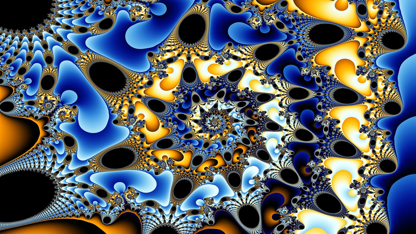 Super Bright Muster Tapete (3) #1 - 1366x768