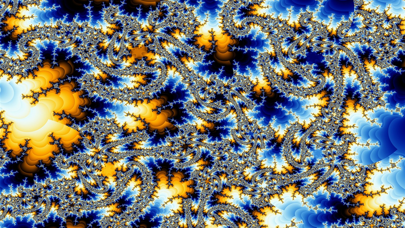 超大炫彩花紋 壁紙(三) #4 - 1366x768