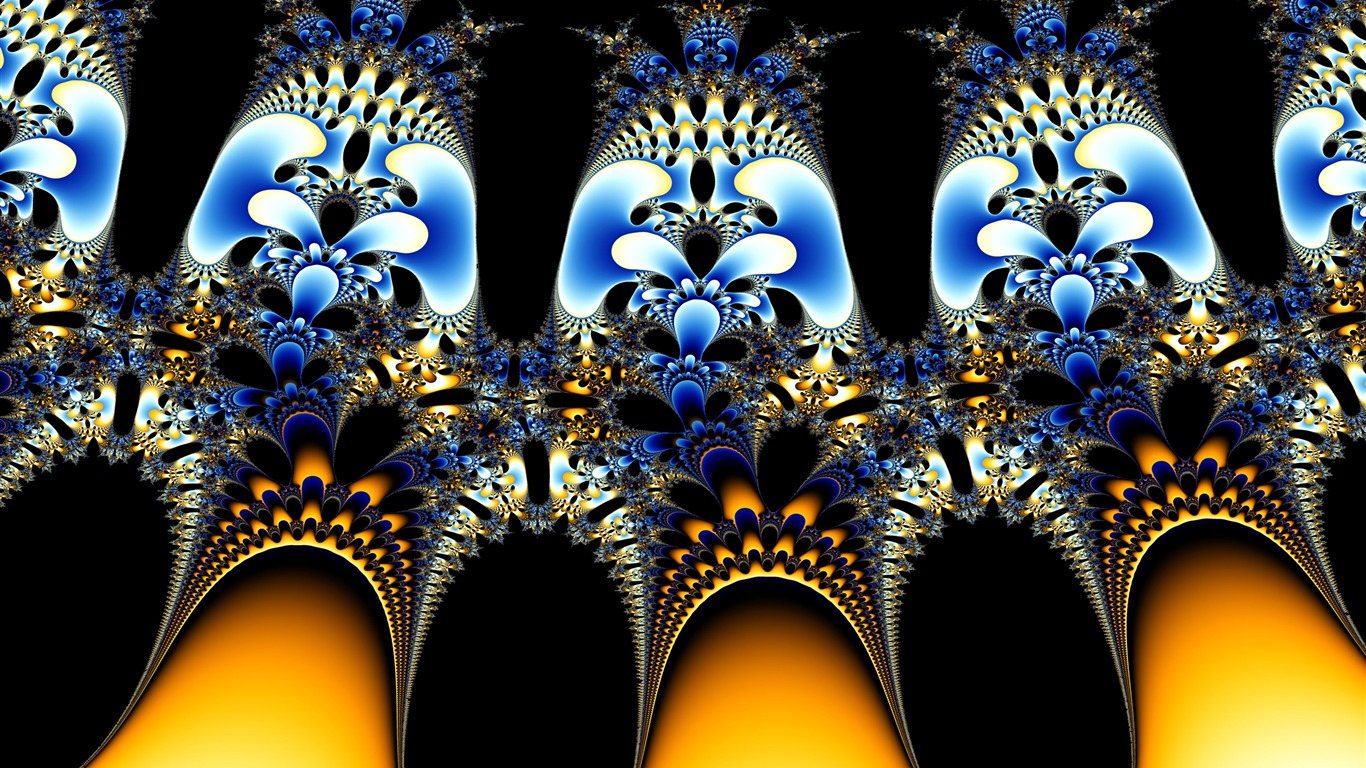 超大炫彩花紋 壁紙(三) #5 - 1366x768