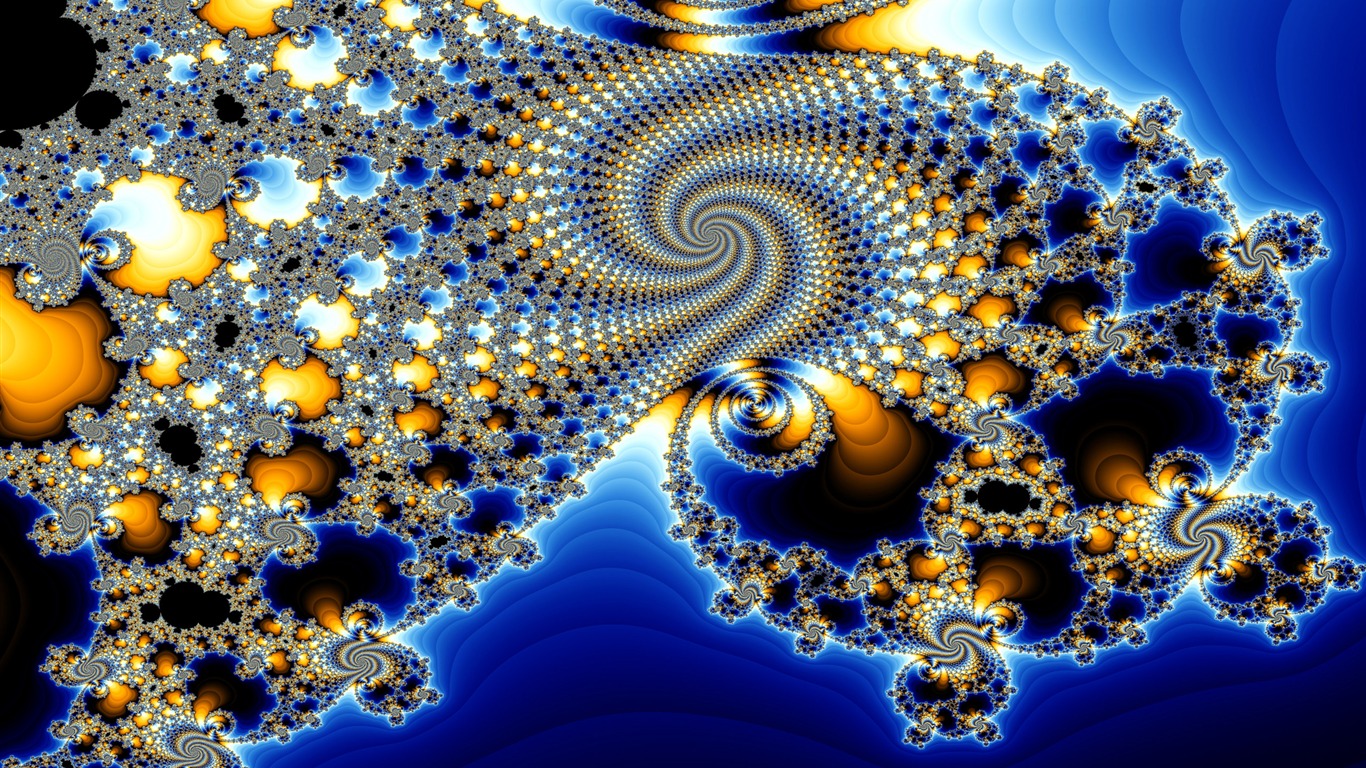 超大炫彩花紋 壁紙(三) #8 - 1366x768