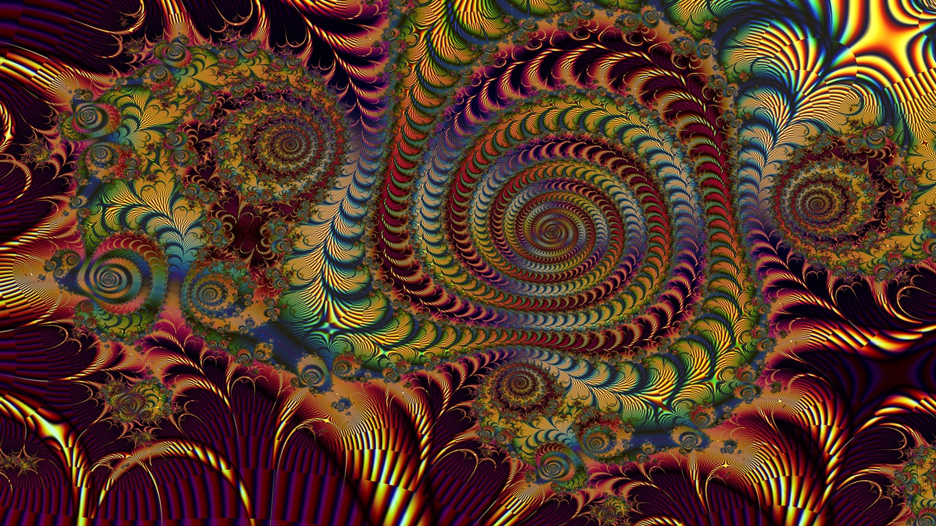 超大炫彩花紋 壁紙(三) #16 - 1366x768