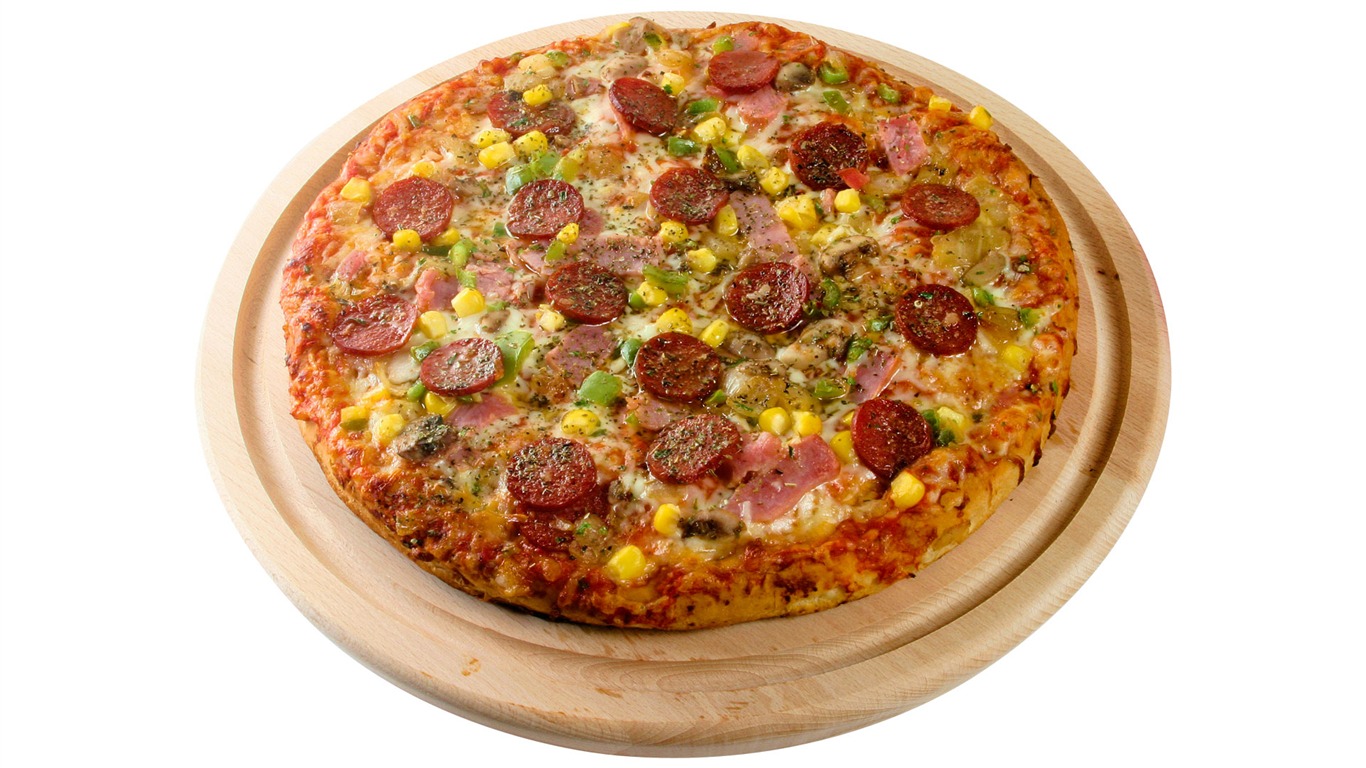 Pizza Jídlo tapety (3) #18 - 1366x768
