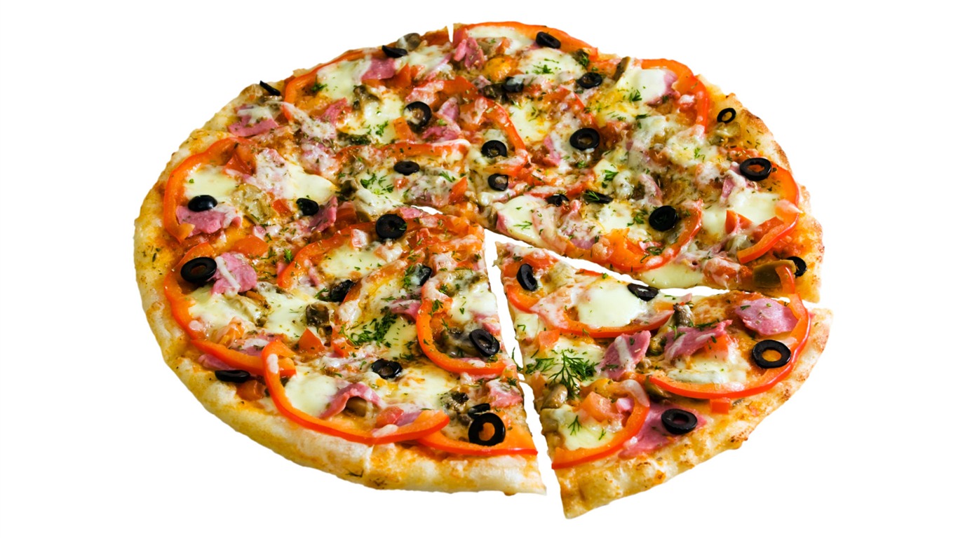 Pizza Jídlo tapety (4) #10 - 1366x768