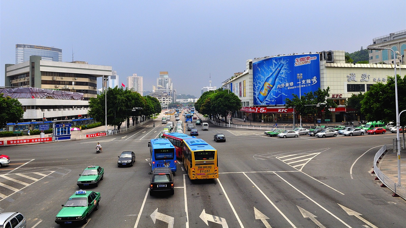 Fuzhou calle con el disparo (foto de Obras del cambio) #3 - 1366x768