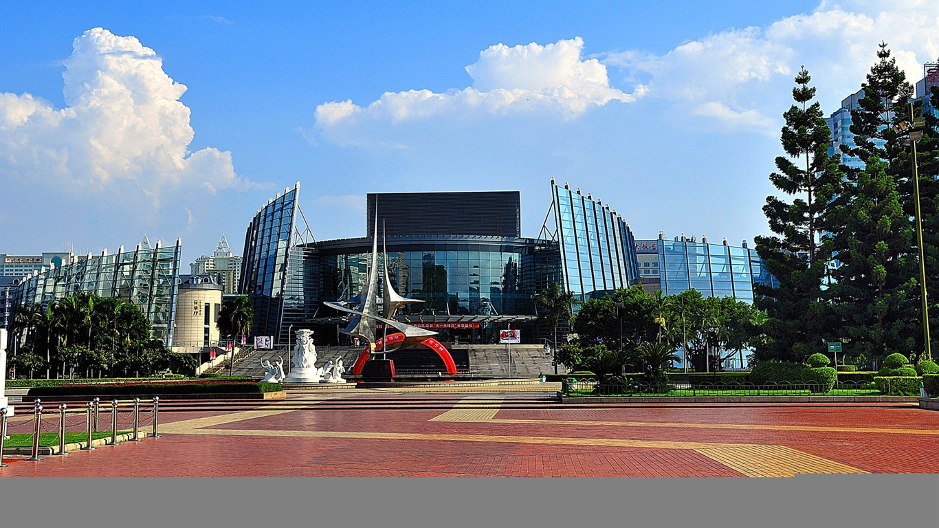 Fuzhou ulice s shot (foto Díla změnit) #8 - 1366x768