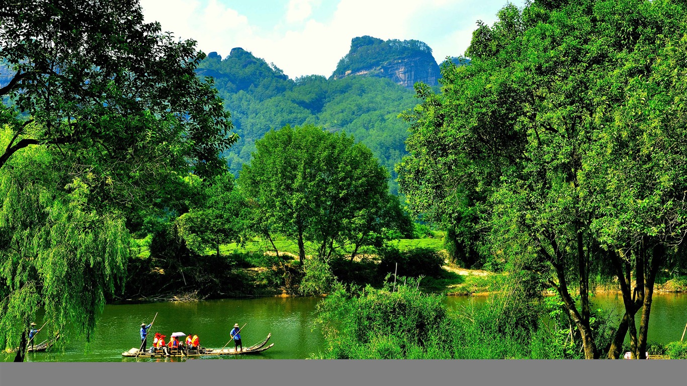 Wuyi jiuqu scenery (photo Works of change) #2 - 1366x768