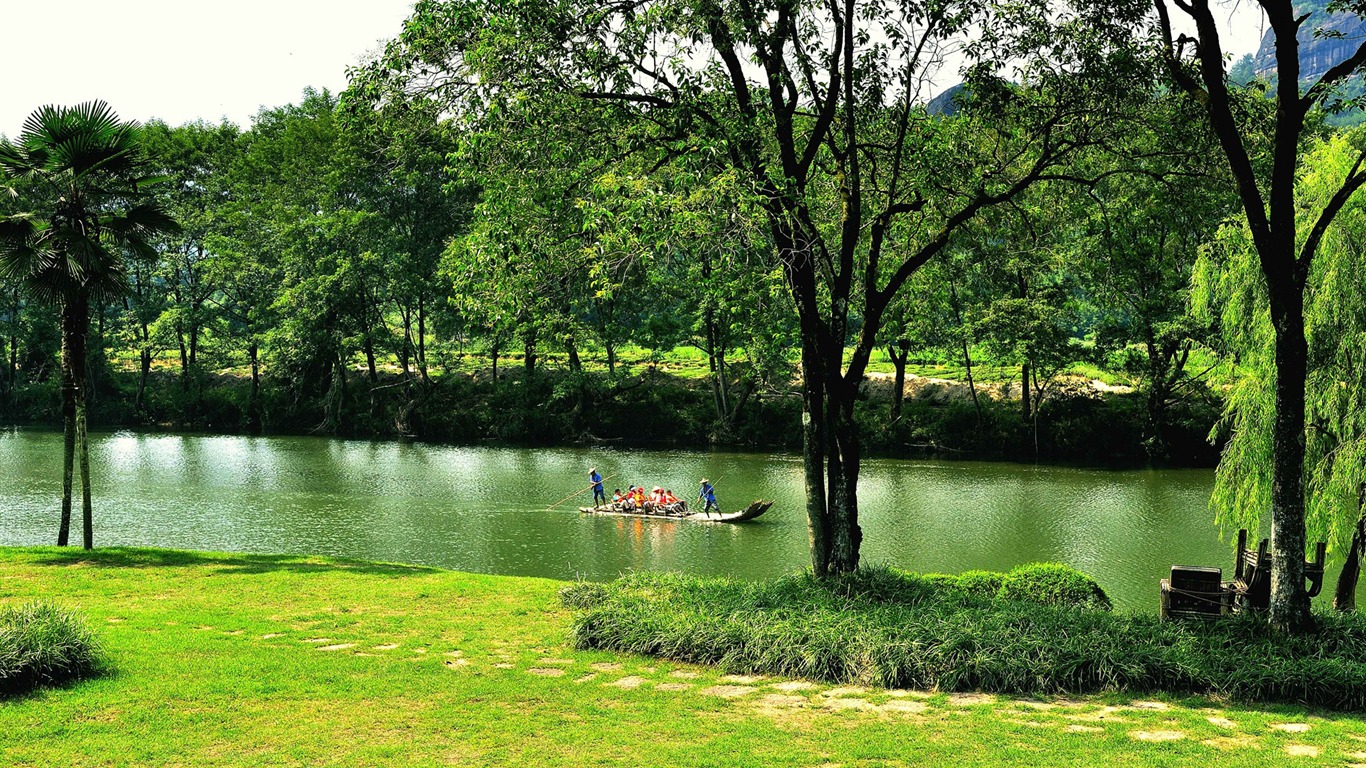 Wuyi jiuqu scenery (photo Works of change) #3 - 1366x768