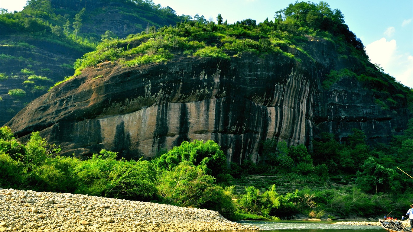 Wuyi의 jiuqu의 풍경 (사진 작품 변경) #9 - 1366x768