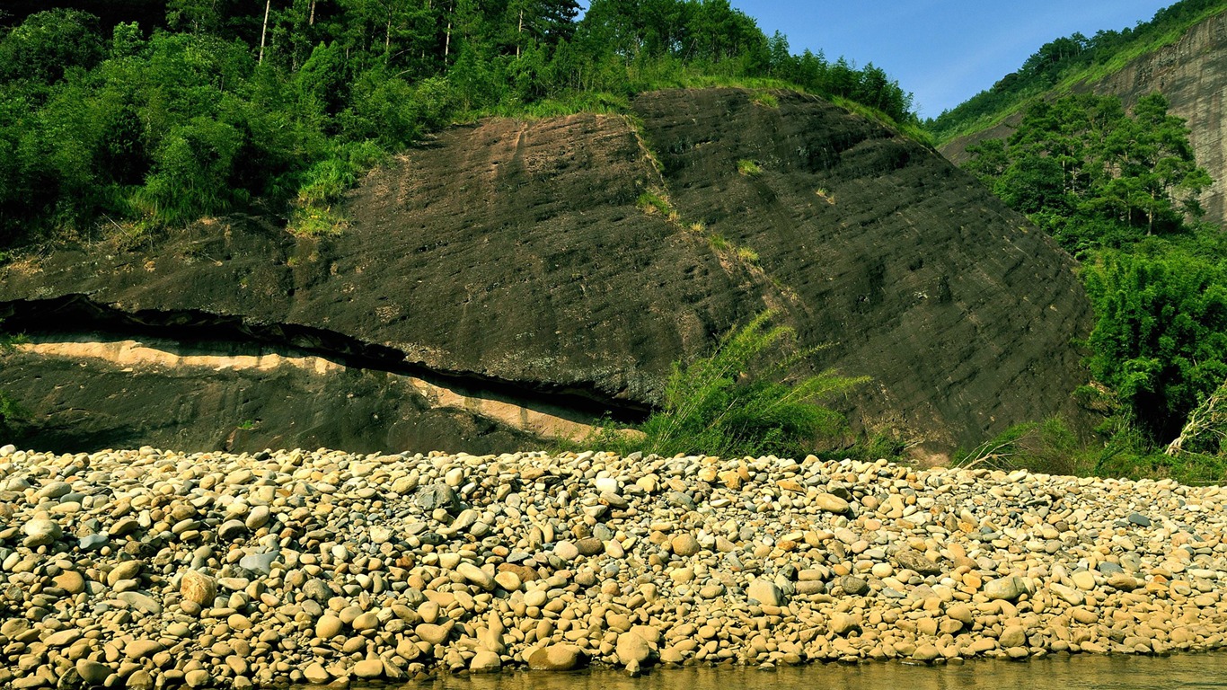 Wuyi jiuqu scenery (photo Works of change) #10 - 1366x768