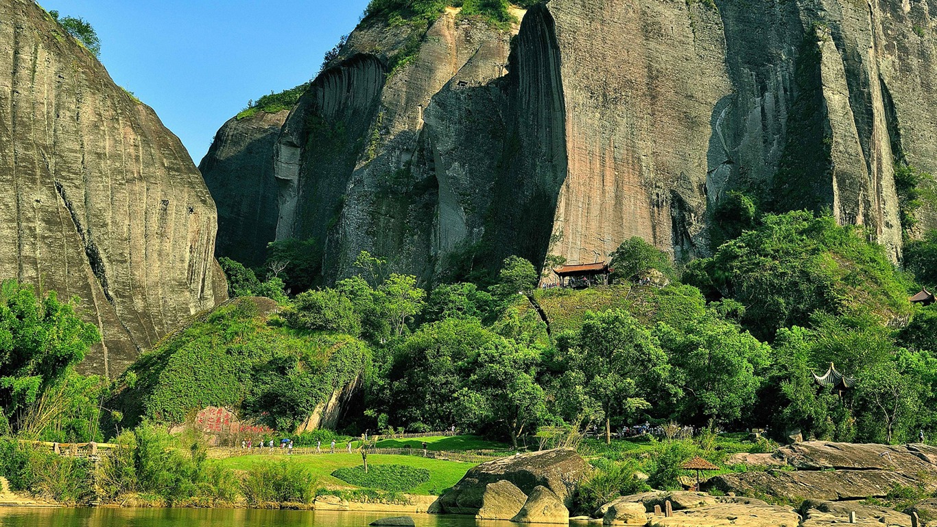 Wuyi jiuqu scenery (photo Works of change) #11 - 1366x768