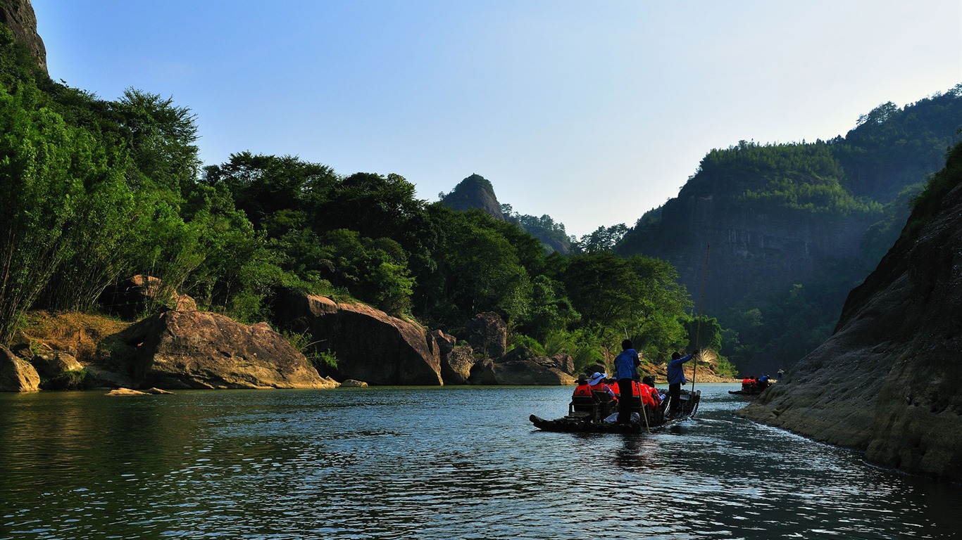 Wuyi jiuqu scenery (photo Works of change) #12 - 1366x768