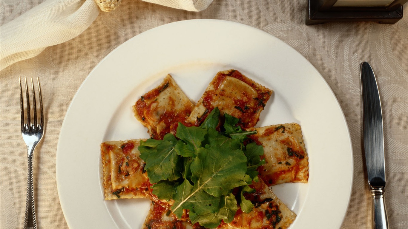 Gourmet večeře tapety (9) #2 - 1366x768