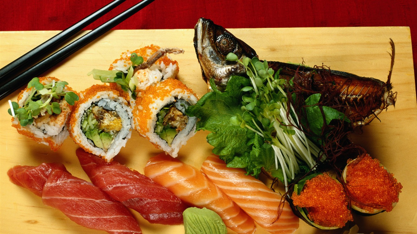 Gourmet dinner wallpaper (9) #10 - 1366x768