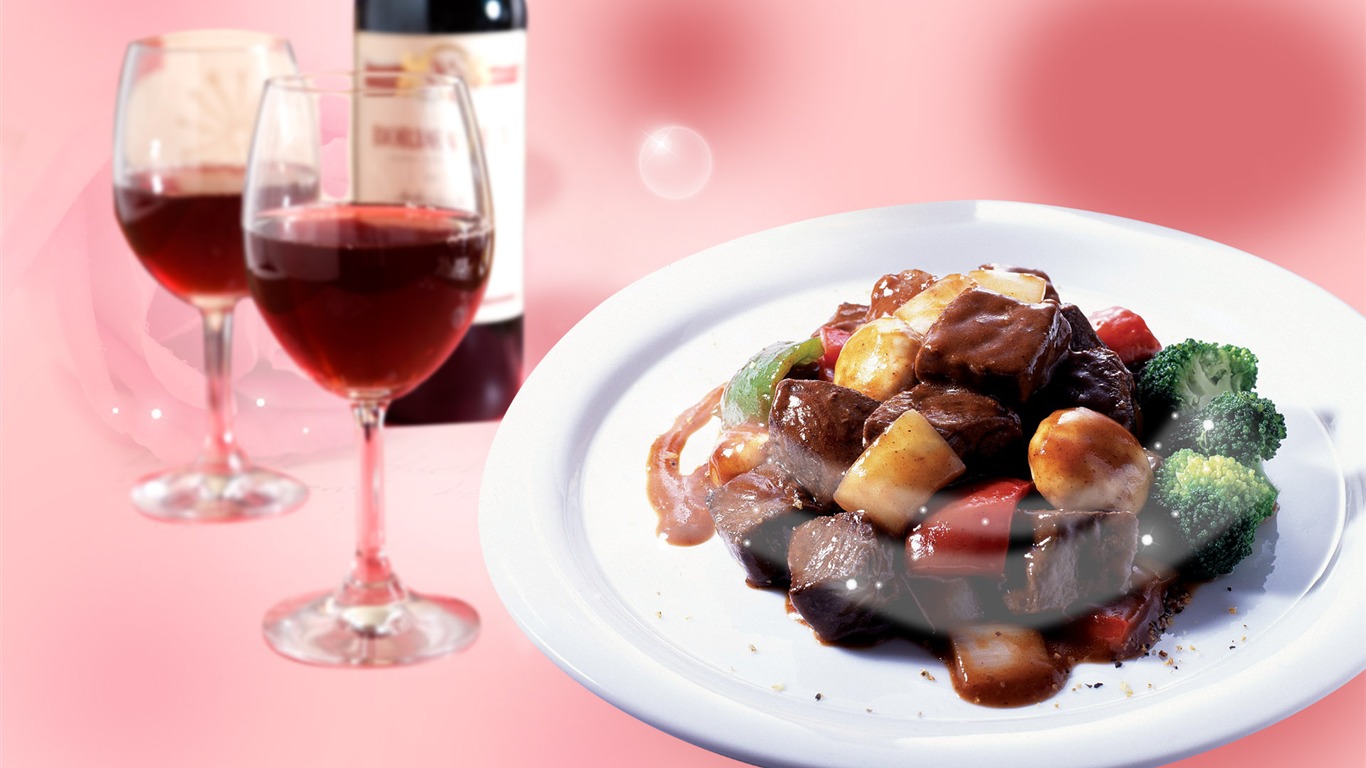 Gourmet večeře tapety (11) #5 - 1366x768