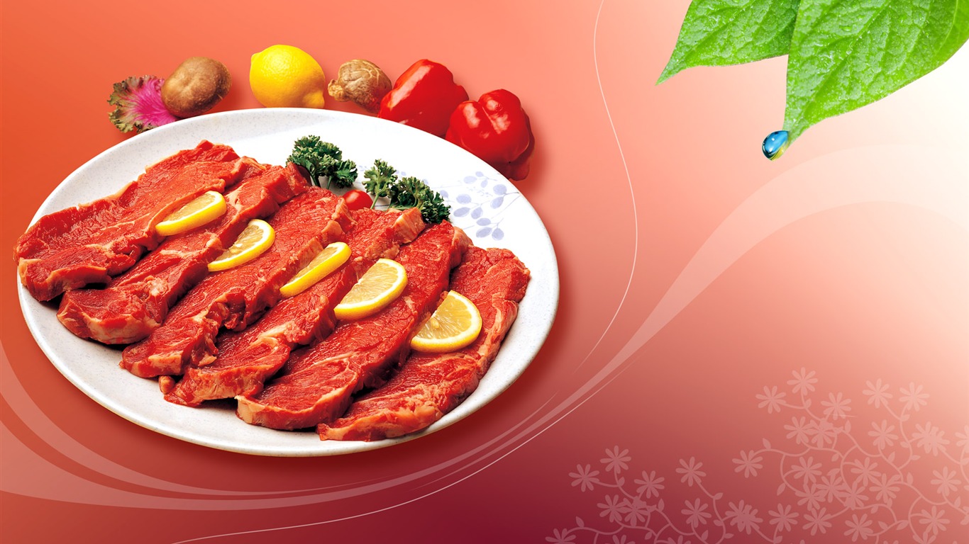 Gourmet večeře tapety (11) #11 - 1366x768