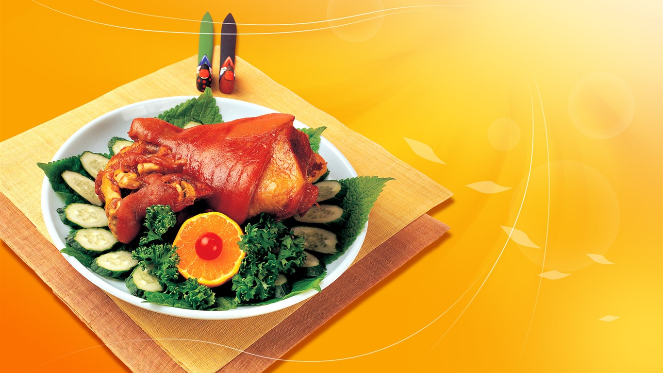 Gourmet dinner wallpaper (11) #17 - 1366x768