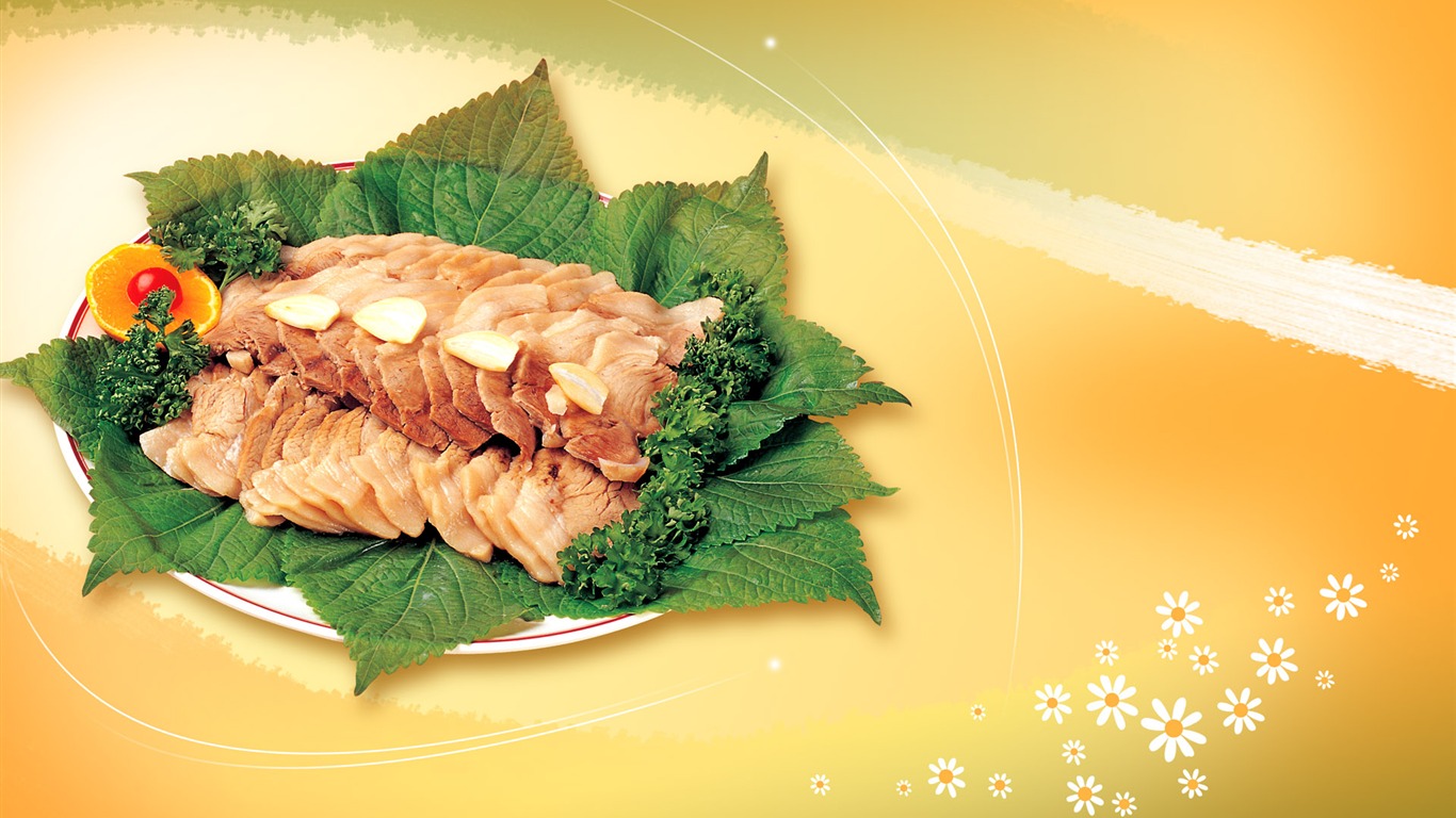 Gourmet dinner wallpaper (11) #19 - 1366x768