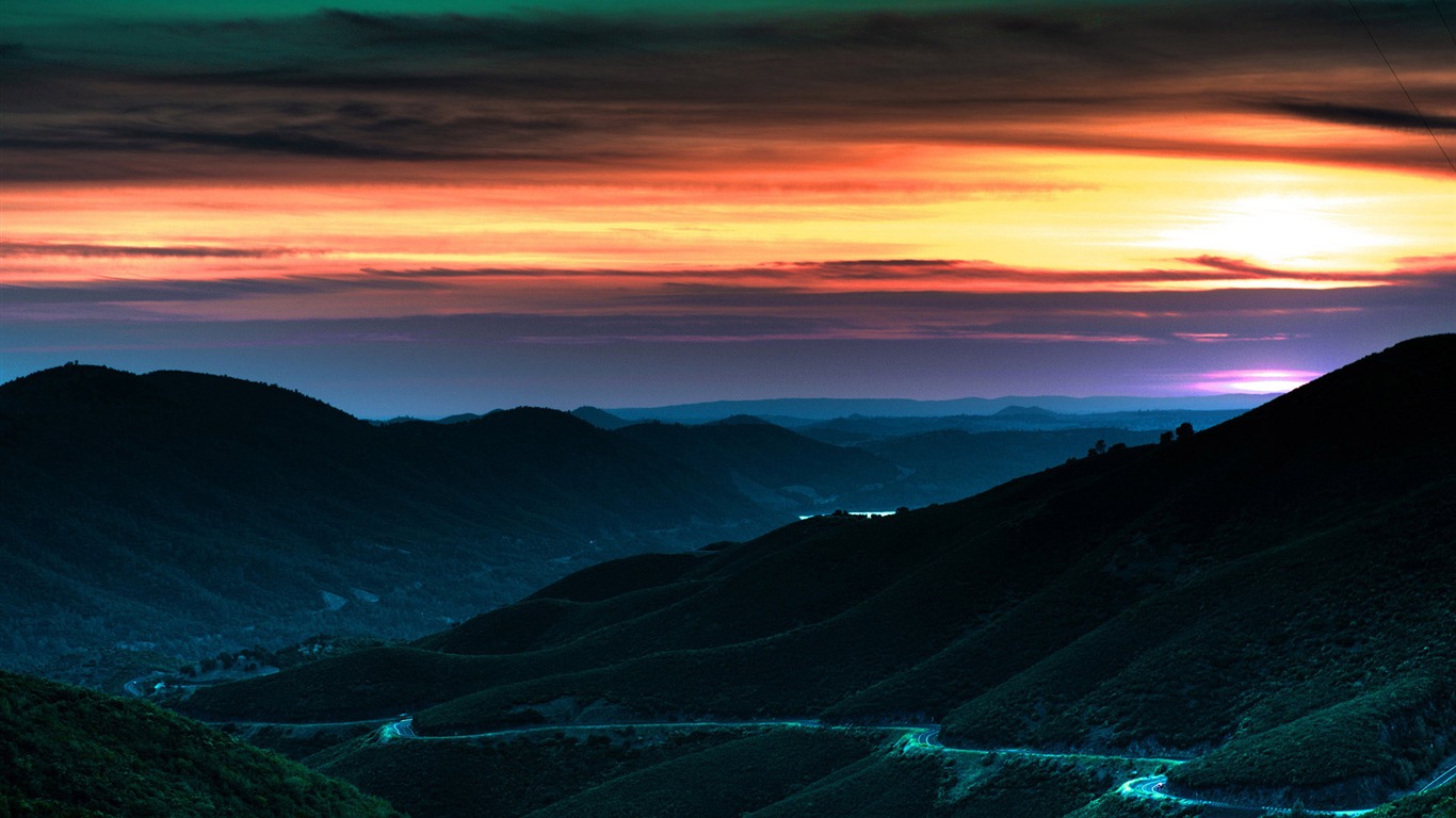 山嶺山谷風光 壁紙(一) #15 - 1366x768