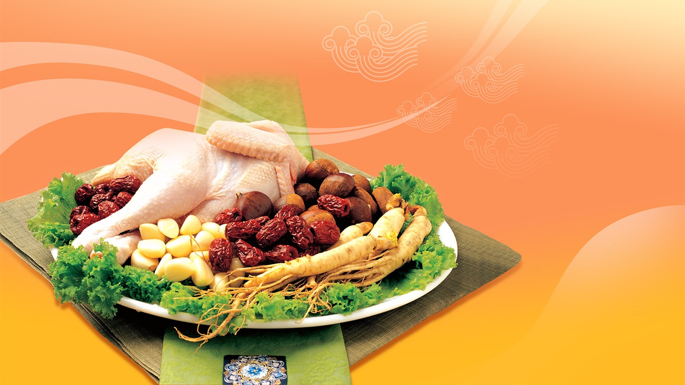 Gourmet večeře tapety (12) #2 - 1366x768