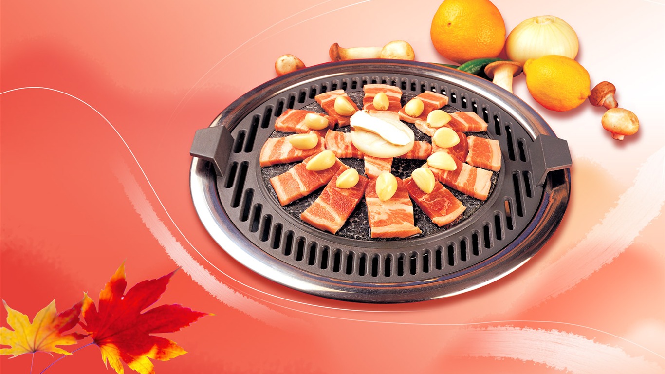 Gourmet večeře tapety (12) #17 - 1366x768