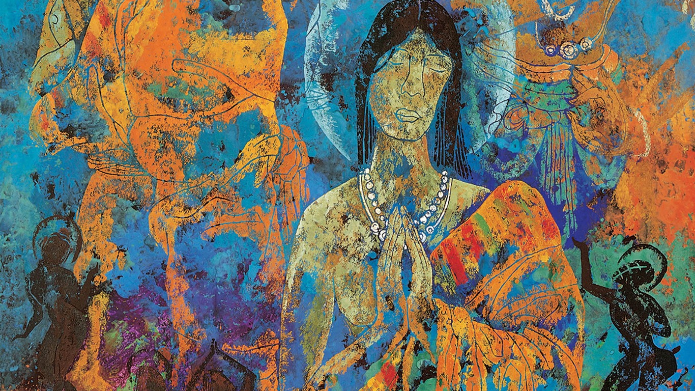 Cheung Pákistán tibetské tisk tapetu (1) #9 - 1366x768