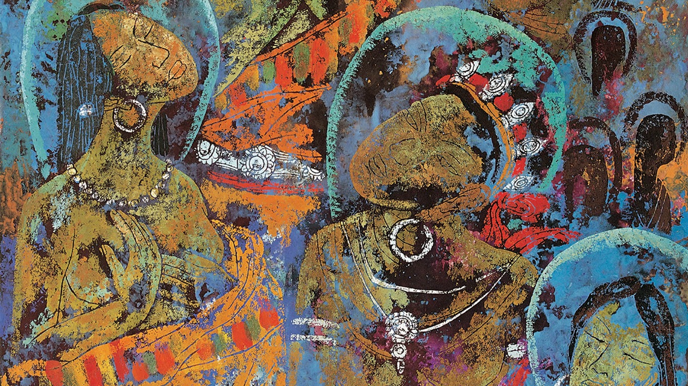 Cheung Pákistán tibetské tisk tapetu (1) #10 - 1366x768