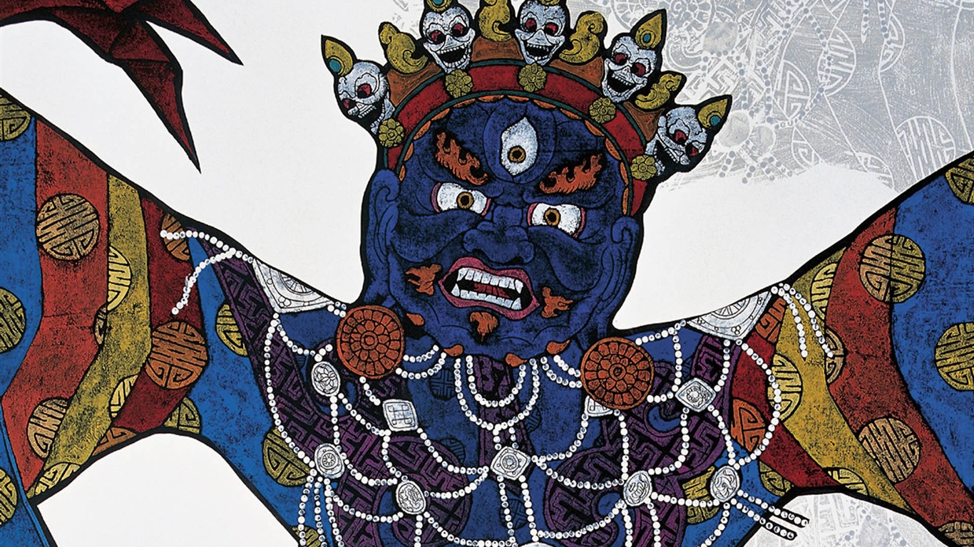 Cheung Pákistán tibetské tisk tapetu (1) #15 - 1366x768