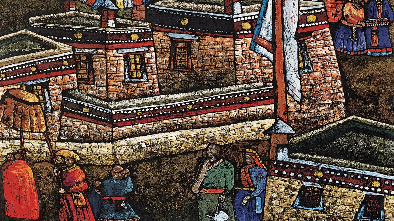 Cheung Pakistan print tibetischen Wallpaper (1) #19 - 1366x768