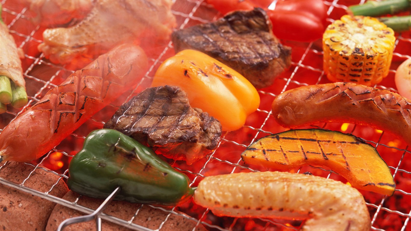 Delicious barbecue wallpaper (2) #20 - 1366x768