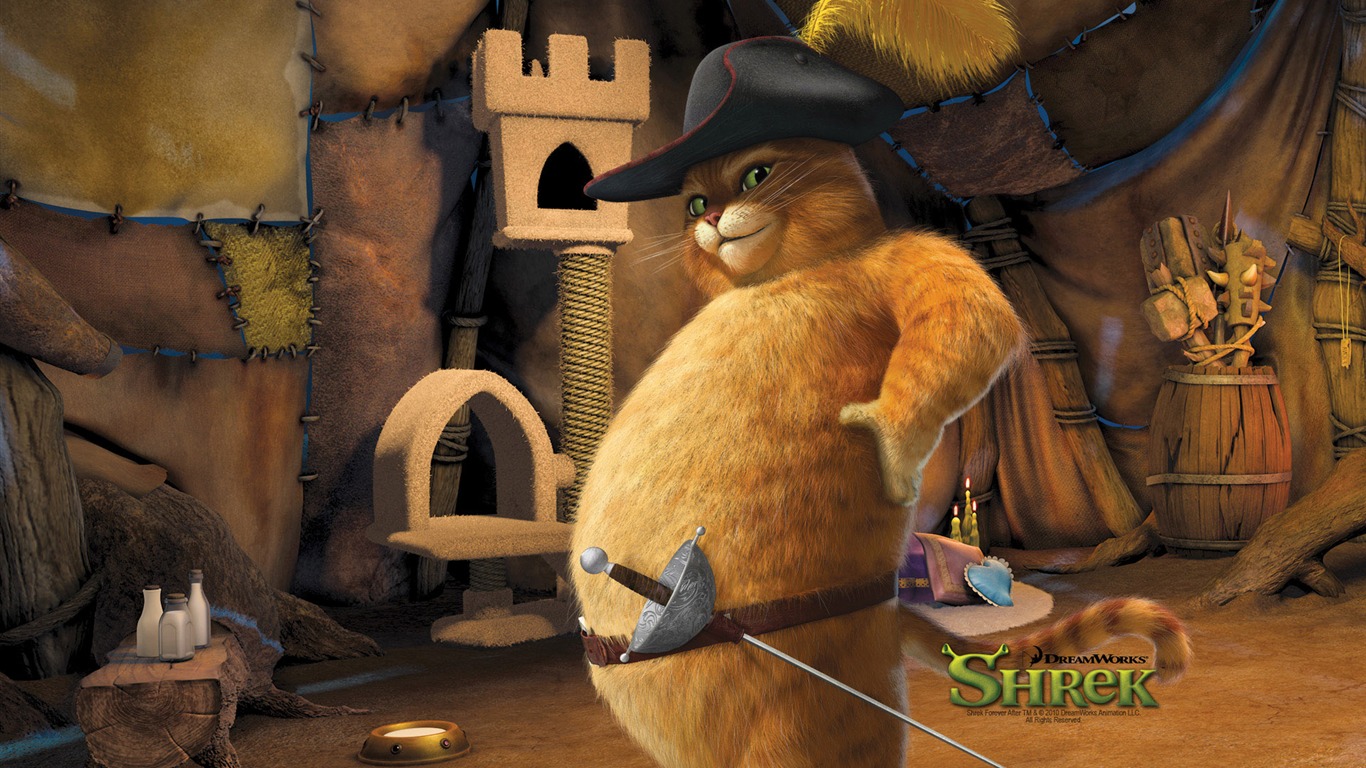 Shrek Forever Po wallpaper HD #5 - 1366x768