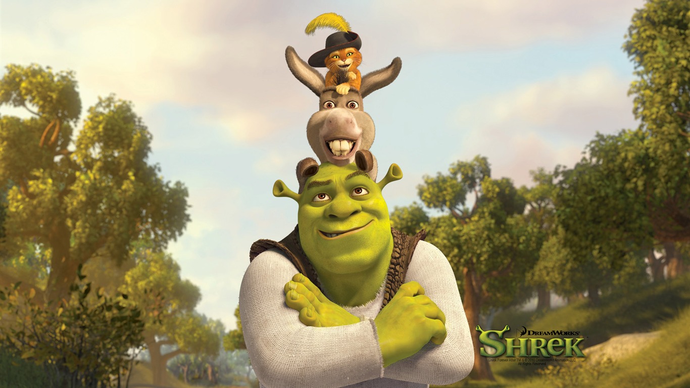 Shrek Forever Po wallpaper HD #11 - 1366x768