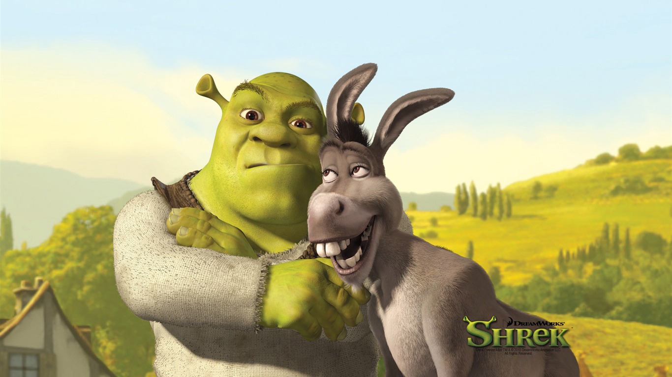Shrek Forever Po wallpaper HD #14 - 1366x768