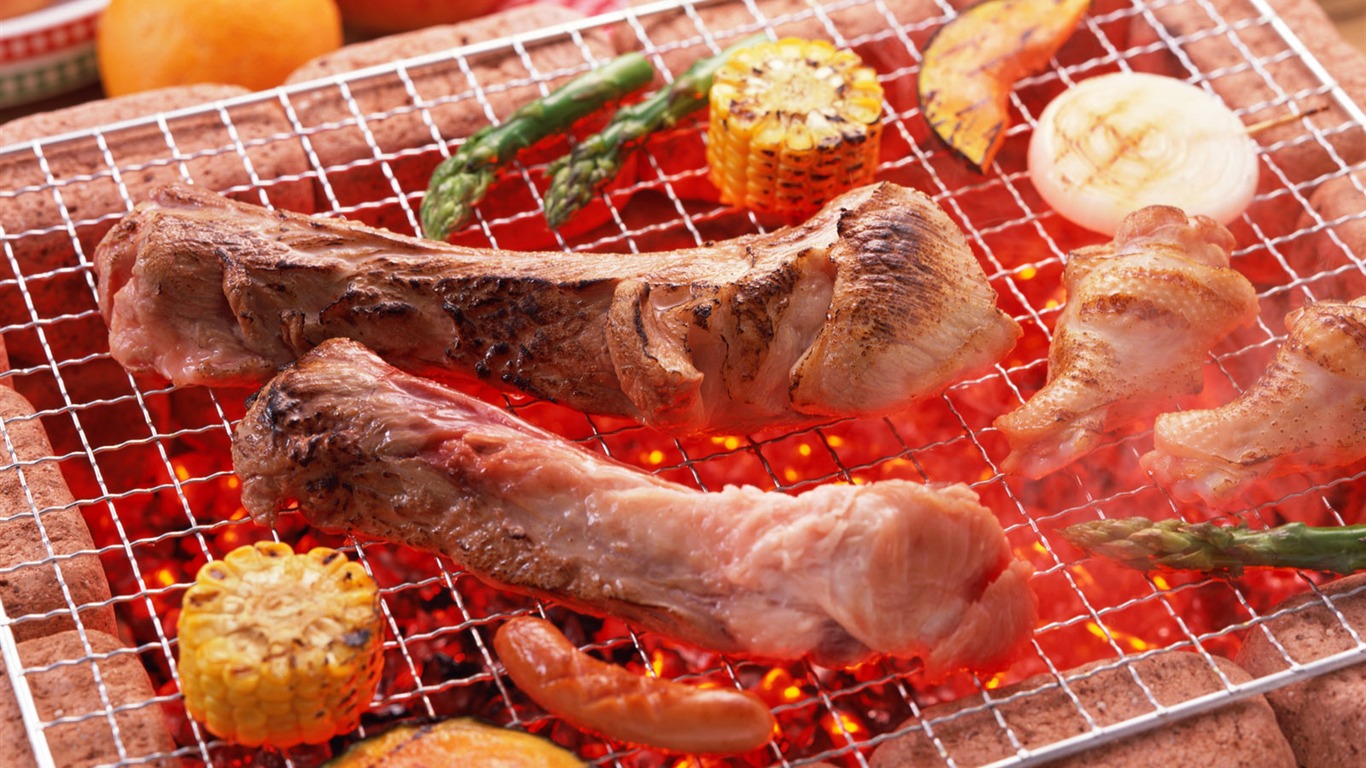 Delicious barbecue wallpaper (3) #3 - 1366x768