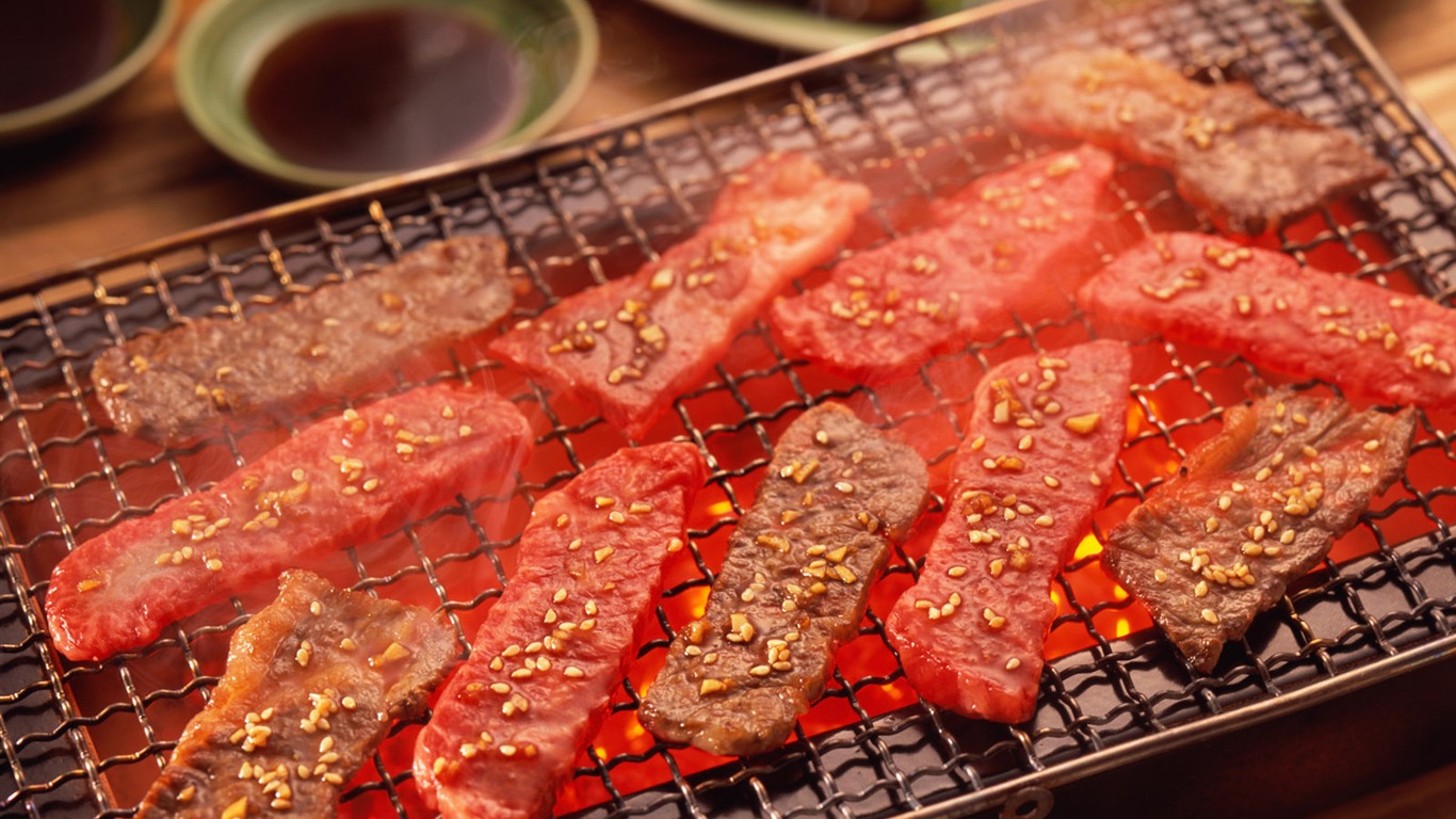 Delicious barbecue wallpaper (3) #4 - 1366x768
