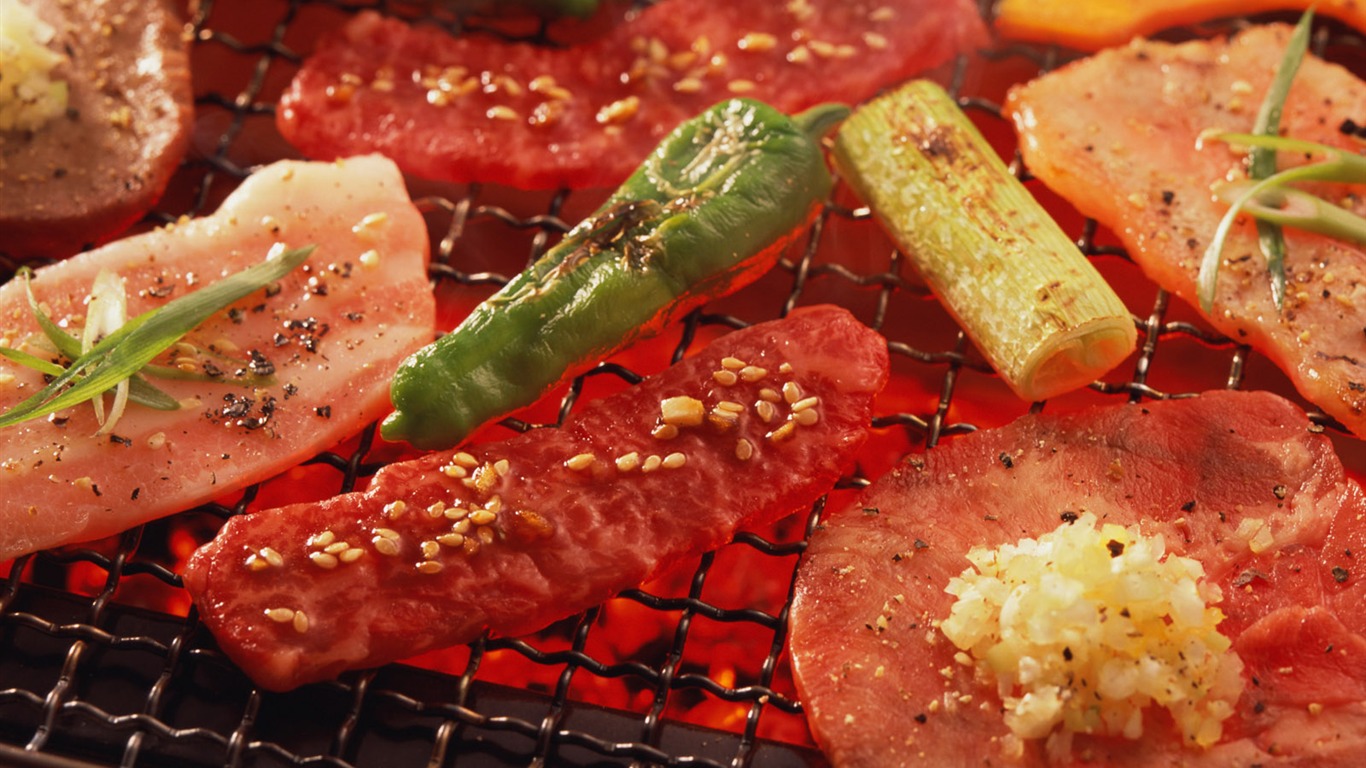 Delicious barbecue wallpaper (3) #5 - 1366x768