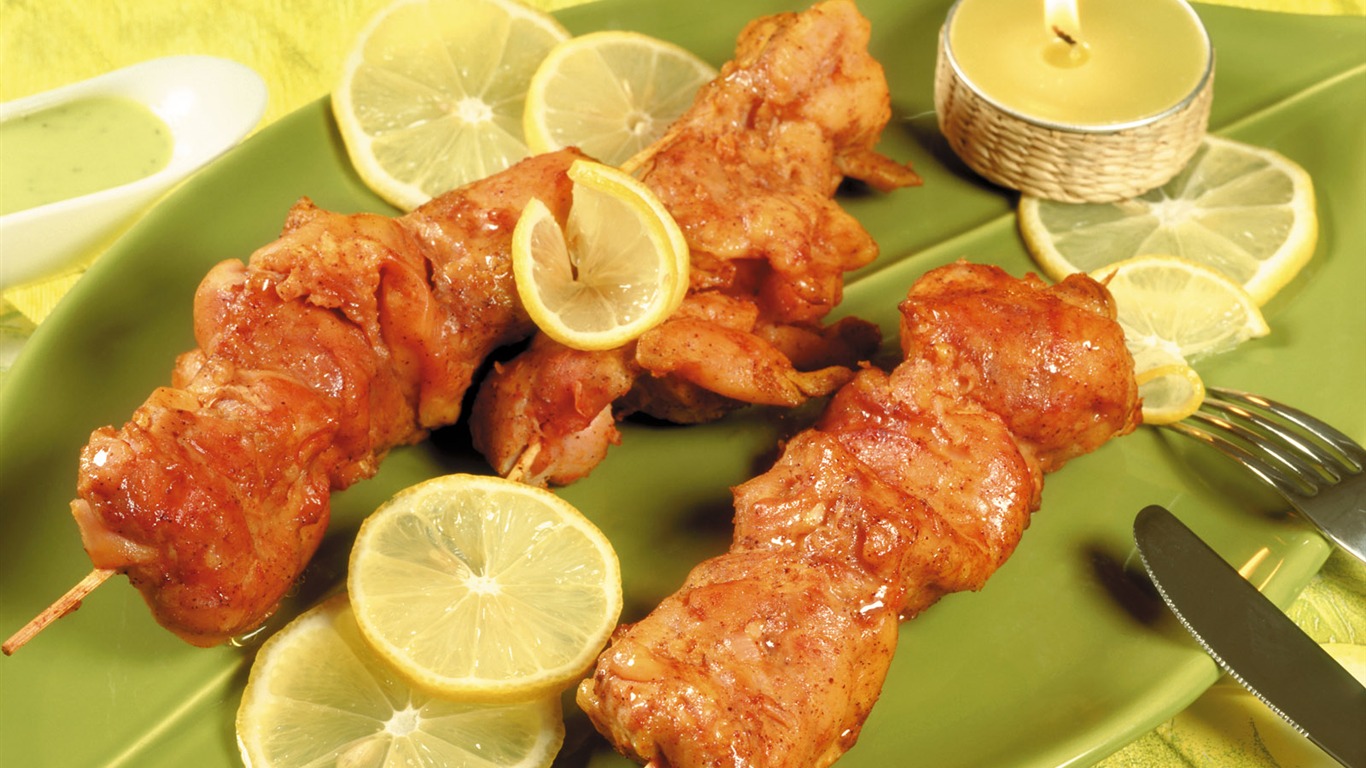 Delicious barbecue wallpaper (4) #8 - 1366x768